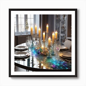 Christmas Table Setting 50 Art Print