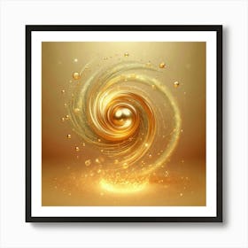 Golden Swirl Art Print