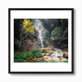 Waterfall In The Jungle Art Print