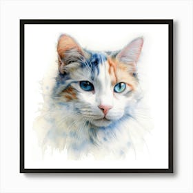 Aegean Cat Portrait Art Print
