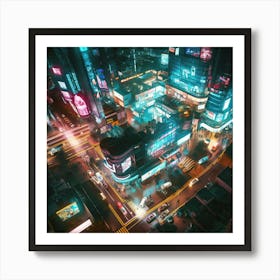 Futuristic Cityscape 1 Art Print