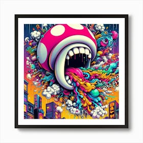 Mushroom City 1 Art Print