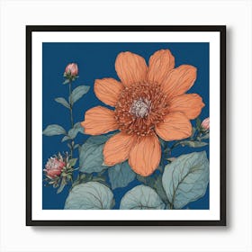 Orange Flower Art Print