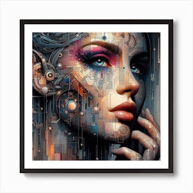 Cyborg Woman Art Print