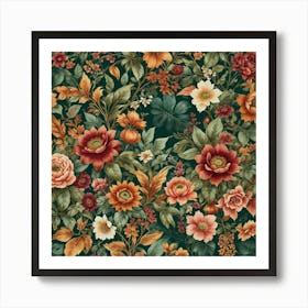 Floral Wallpaper 7 Art Print