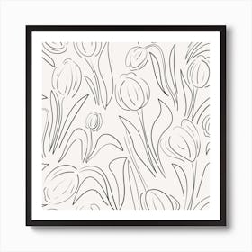 Tulips Trace Art Print