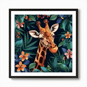 Jungle Giraffe (12) Art Print