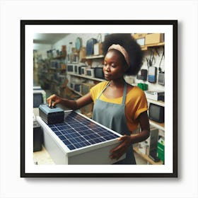 Solar Panel In Electronics Store Art Print