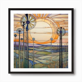 Windmills Art Print