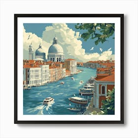 Grand Canal In Venice Art Art Print