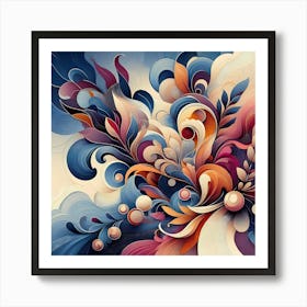 Abstract Floral Painting 18 Art Print