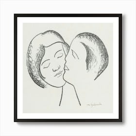 Kissing Couple 2 Art Print