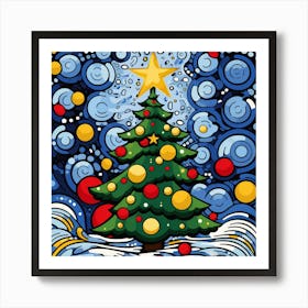 Christmas Tree - Abstract Christmas Art Print