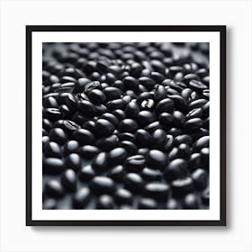 Black Coffee Beans 4 Art Print