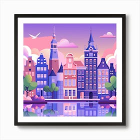 Amsterdam Cityscape Art Print