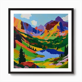 Colourful Abstract Rocky Mountain National Park Usa 6 Art Print