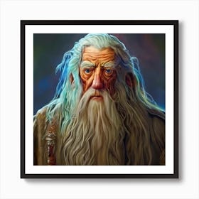 Colorful Depiction Of Gandalf In Unique Attire Art Print