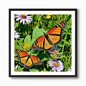 Monarch Butterflies 3 Art Print