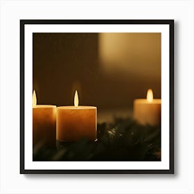 Christmas Candles - Christmas Stock Videos & Royalty-Free Footage Art Print