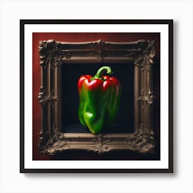 Red Pepper In A Frame Art Print