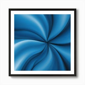 Abstract Blue Swirl 1 Art Print