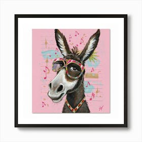 Dapper Donkey Disco Diva Print Art And Wall Art Art Print