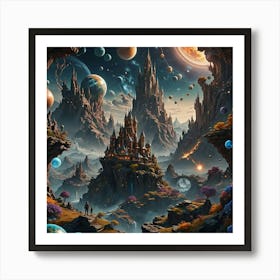 Space Castle 1 Art Print