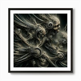 Fractal Skeleton Art Print