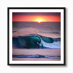 Sunset At The Beach 315 Art Print