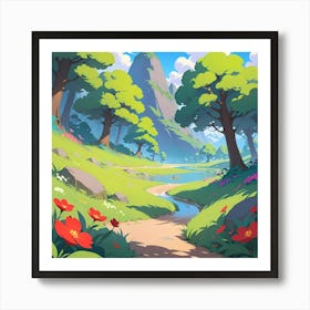 Landscape Painting Art Print