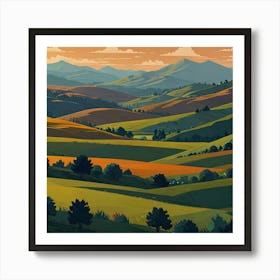 Landscape Painting 7 Art Print