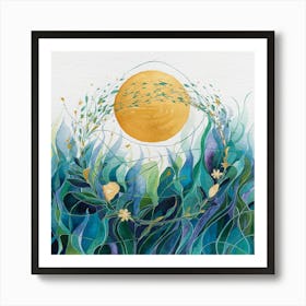 Sun In The Water Art Print