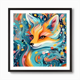 Fox Painting 3 Art Print