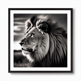 Lion Portrait Art Print