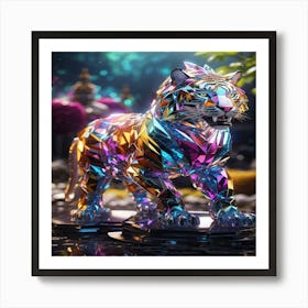  The Colorful Amazing  Tiger Art Print