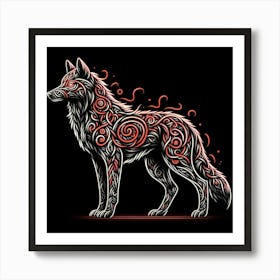 Black Wolf 4 Art Print