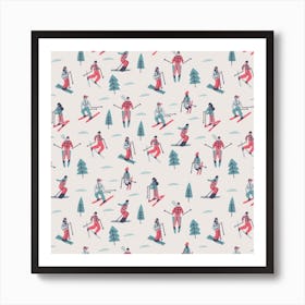 Ski Square Art Print