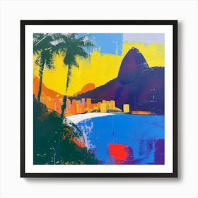 Abstract Travel Collection Rio De Janeiro Brazil 6 Art Print