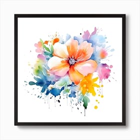 Watercolor Flowers Art Print