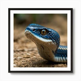 Blue Snake Art Print
