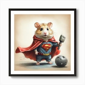 Super Hamster 7 Art Print