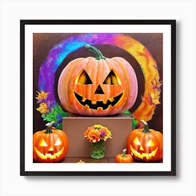 Halloween Pumpkins Art Print