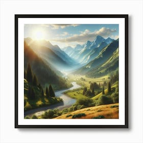 Landscape In The Mountains Art Print