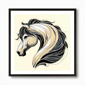 Creative Horse Beauty Illustration Nr 213 Art Print