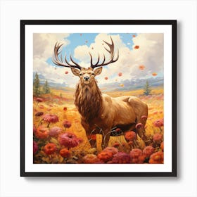 Deer In The Meadow 2 Art Print