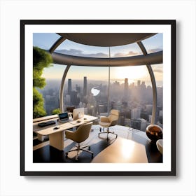 Futuristic Office 14 Art Print