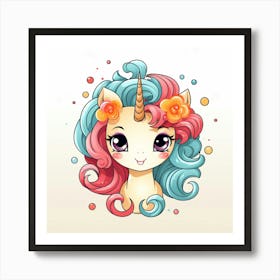 Cute Unicorn 381 Art Print