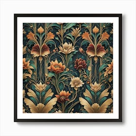 Floral Wallpaper Art Print