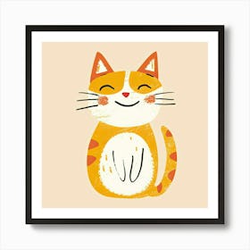 Charming Illustration Cat 3 Art Print