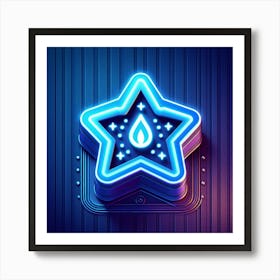 Neon Star 3 Art Print